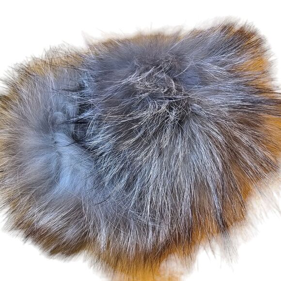 Collapsible Creamy Beige Brown Fur Earmuffs - Picture 7 of 7